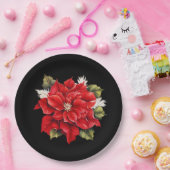 Holiday Poinsettia Papieren Bordje (Feest)