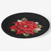 Holiday Poinsettia Papieren Bordje (Gekanteld)
