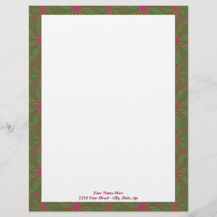 Holiday Poinsettia Pattern Persoonlijk Briefhoofd