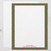 Holiday Poinsettia Pattern Persoonlijk Briefhoofd (Voorkant / Achterkant)