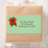 Holiday Poinsettia shipping Etiket (Insitu)