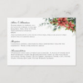 Holiday Poinsettia Wedding Details Enclosure Kaart (Achterkant)