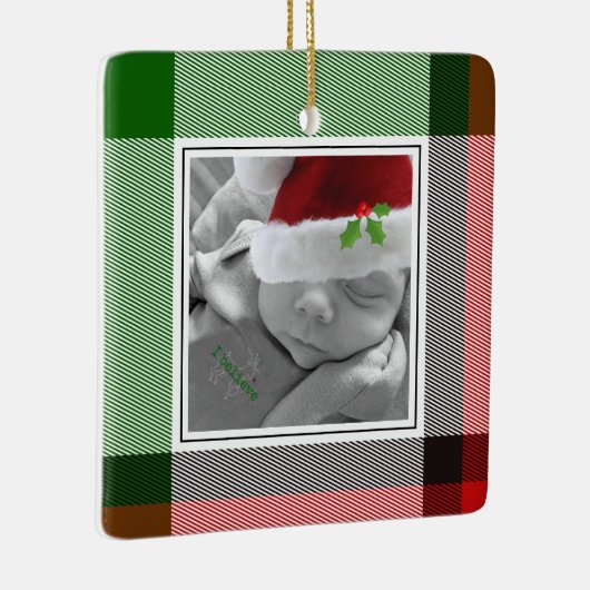 Holiday Pset Keepomwille Baby Foto eerste kerstdag Keramisch Ornament (Rechts)