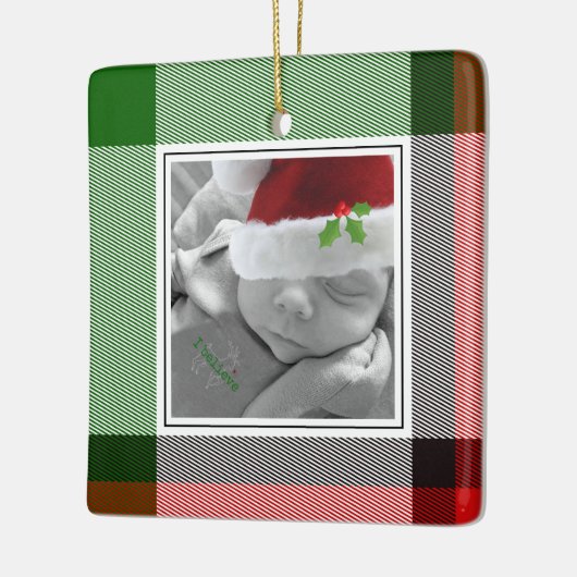 Holiday Pset Keepomwille Baby Foto eerste kerstdag Keramisch Ornament (Links)