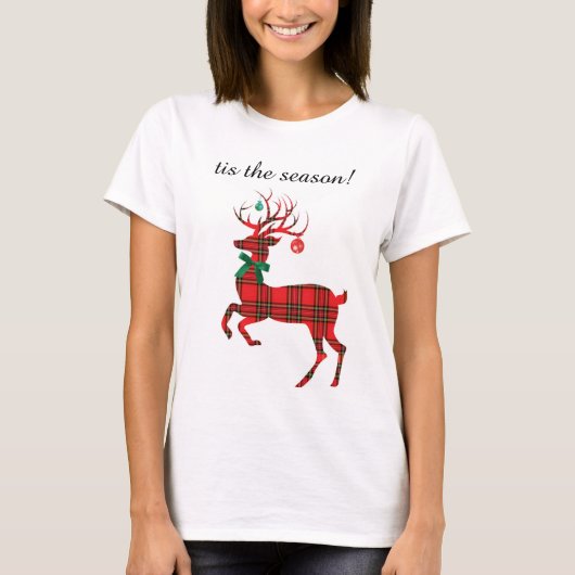 Holiday Pset Reindeer, is het seizoen! T-shirt (Voorkant)