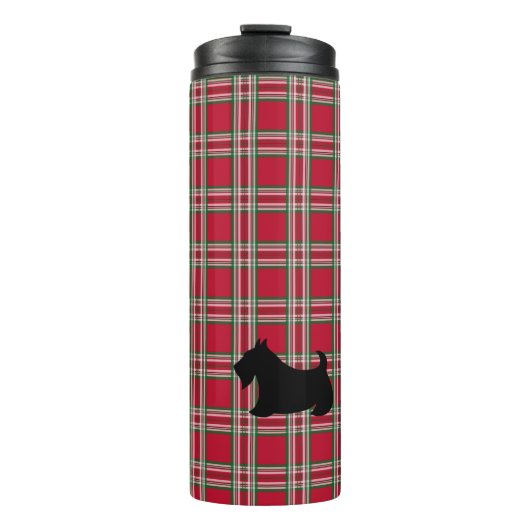 Holiday Pset Scottish Terrier Coffee Tumbler Thermosbeker (Voorkant)