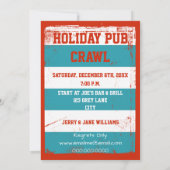 Holiday Pub Crawl/Beer Crawl Kaart (Achterkant)