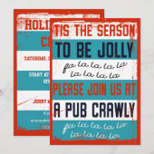Holiday Pub Crawl/Beer Crawl Kaart (Voorkant / Achterkant)
