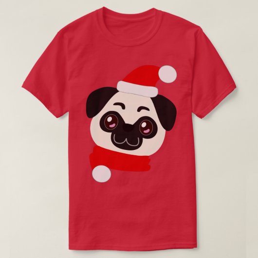 Holiday Pug T-shirt (Design voorkant)