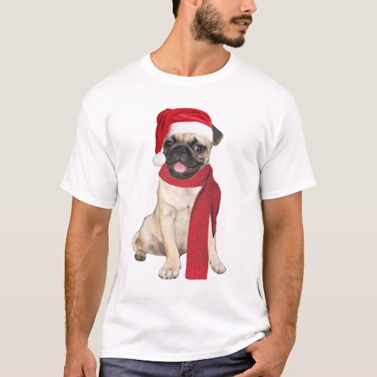 Holiday Pug T-shirt (Voorkant)