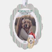 Holiday Pun Waterverf Golden Retriever Ornament Kaart (Links)