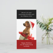 Holiday Puppy Photo Card Feestdagenkaart (Staand voorkant)