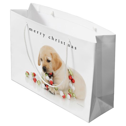 Holiday Puppy Playtime Large Cadeautasje (Achterkant Gekanteld)