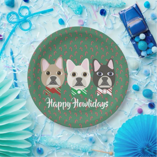 Holiday Pups Candy Cane Papieren Bordje (Feest)
