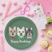 Holiday Pups Candy Cane Papieren Bordje (Feest)