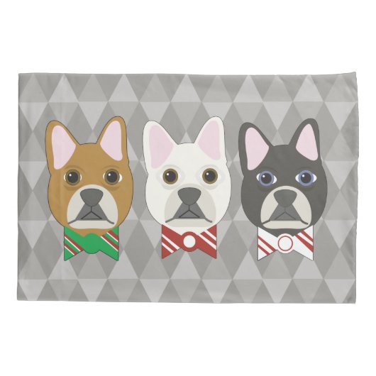 Holiday Pups Gray Diamond Kussensloop (Achterkant)