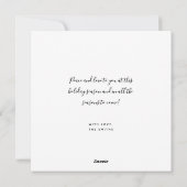 Holiday Purple Christmas Trees Greeting Silver  Feestdagenkaart (Achterkant)