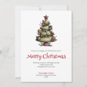 Holiday quirky Christmas tree greeting card Feestdagenkaart (Voorkant)