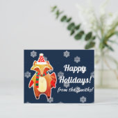 Holiday Raccoon Briefkaart (Staand voorkant)