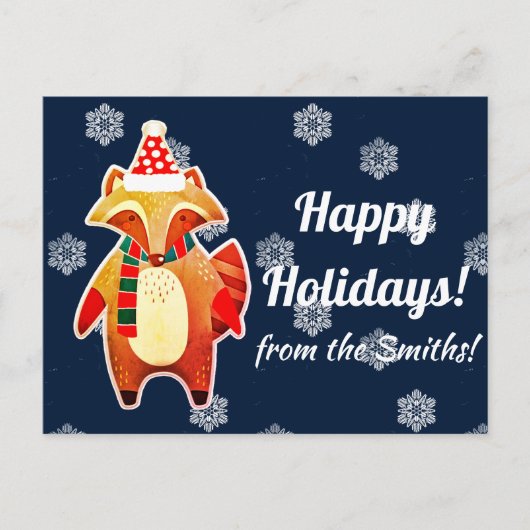 Holiday Raccoon Briefkaart (Voorkant)