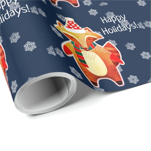 Holiday Raccoon Cadeaupapier (Rol Hoek)