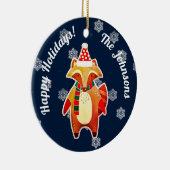 Holiday Raccoon Keramisch Ornament (Rechts)