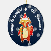 Holiday Raccoon Keramisch Ornament (Links)