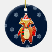 Holiday Raccoon Keramisch Ornament (Achterkant)