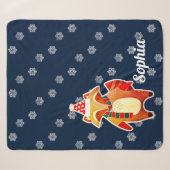 Holiday Raccoon Sherpa Deken (Voorkant (horizontaal))