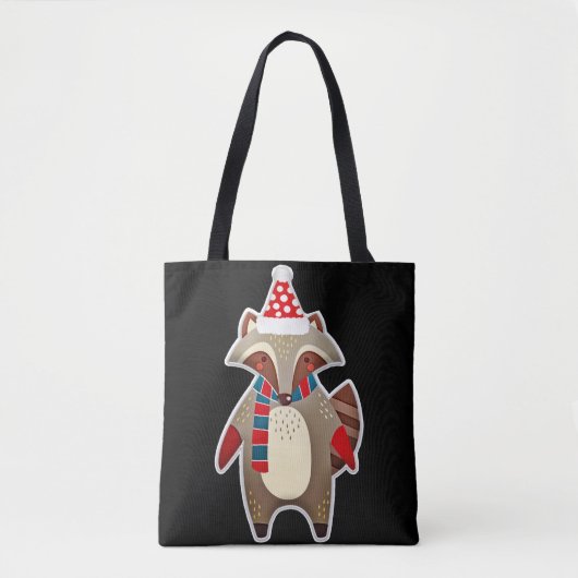 Holiday Raccoon Tote Bag (Voorkant)