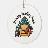 Holiday Reading Nook Tree Keepsake Keramisch Ornament (Links)