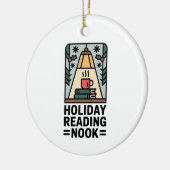 Holiday Reading Nook Tree Keepsake Keramisch Ornament (Links)