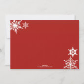 Holiday Red Border-fotokaart Feestdagenkaart (Achterkant)