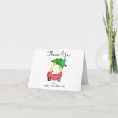 Holiday Red Car Baby shower Dank u Bedankkaart (Voorkant)
