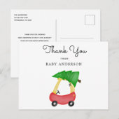 Holiday Red Car Baby shower Dank u Briefkaart (Voorkant / Achterkant)
