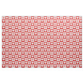 Holiday Red en White Snowflake Hearts Gingham Stof (Yard (91,4 cm))