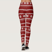 Holiday Red Fair Isle Leggings (Achterkant)