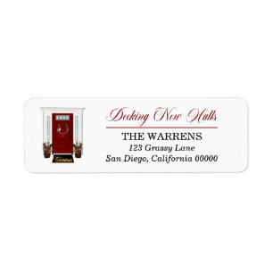 Holiday Red Floral Decing New Halls Moving RA Lab Etiket