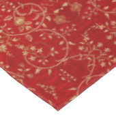 Holiday Red Gold French Embroidery Floral Tafelkleed (Gekanteld)