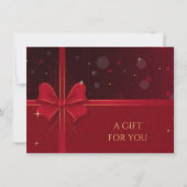 Holiday Red Gold Glitter Cadeaubon (Voorkant)
