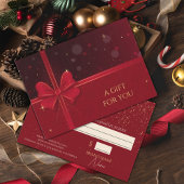 Holiday Red Gold Glitter Cadeaubon