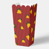 Holiday Red Gold Stripe Bells Christmas Bedankdoosjes (Achterkant)