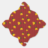 Holiday Red Gold Stripe Bells Christmas Bedankdoosjes (Ongevouwen)