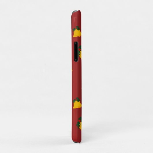 Holiday Red Gold Stripe Bells Christmas Case-Mate iPhone Case (Achterkant/rechts)