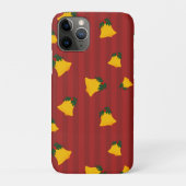 Holiday Red Gold Stripe Bells Christmas Case-Mate iPhone Case (Achterkant)