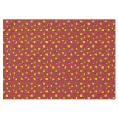 Holiday Red Gold Stripe Bells Christmas Tafelkleed (Voorkant (Horizontaal))