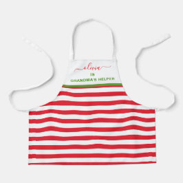 Holiday Red Green Grandma's Helper Kitchen Baking Schort