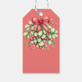 HOLIDAY RED & GREEN MISTLETOE PLANTS CADEAULABEL (Voorkant)