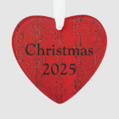 "Holiday Red Heart" Acrylisch Ornament (voorkant)