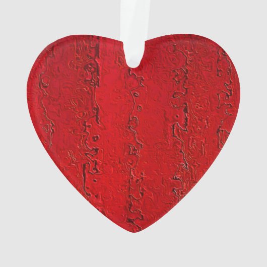 "Holiday Red Heart" Acrylisch Ornament (achterkant)